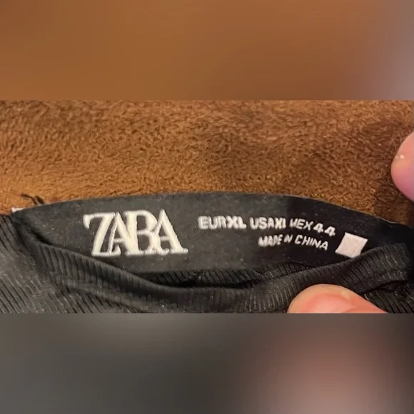 Zara Men’s Faux Suede Brown Button Down Jacket Size XL - Picture 5 of 8